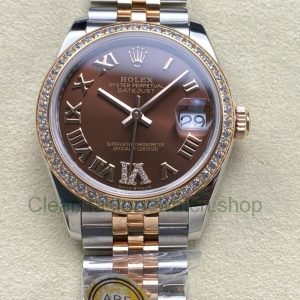 ARF Factory Counterweight Rolex Datejust 278381RBR-0006 31mm Rose Gold Diamond Bezel Roman VI Brown Dial Jubilee 24 ARF Factory Counterweight Rolex Datejust 278381RBR-0006 31mm Rose Gold Diamond Bezel Roman VI Brown Dial Jubilee