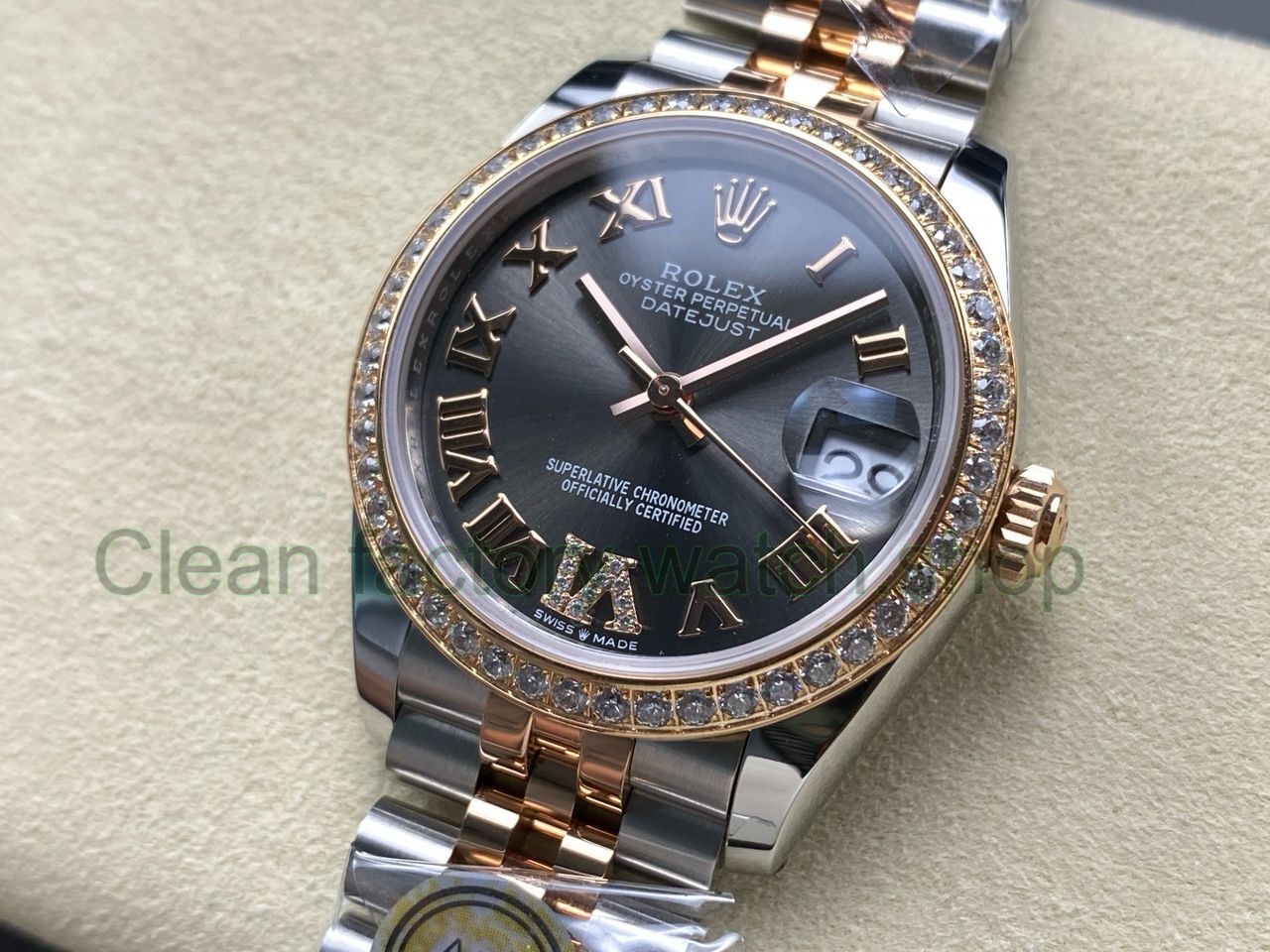 ARF Factory Counterweight Rolex Datejust 278381RBR-0030 31mm Rose Gold Diamond Bezel Roman VI Grey Dial ARF Factory Counterweight Rolex Datejust 278381RBR-0030 31mm Rose Gold Diamond Bezel Roman VI Grey Dial