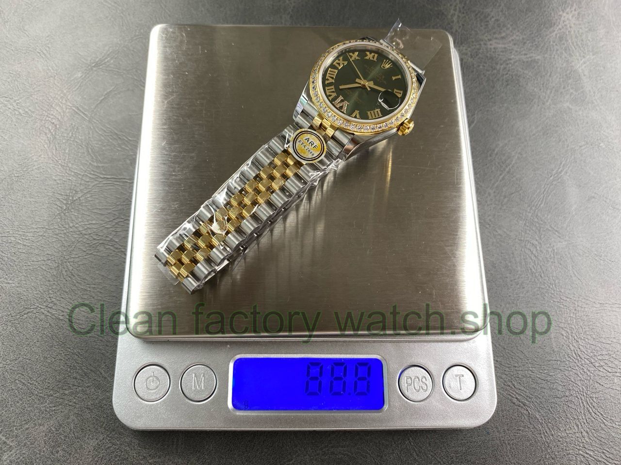 ARF Factory Counterweight Rolex Datejust 278383RBR-0016 31mm Yellow Gold Diamond Roman VI Green Dial Jubile (5) ARF Factory Counterweight Rolex Datejust 278383RBR-0016 31mm Yellow Gold Diamond Roman VI Green Dial Jubile (5)
