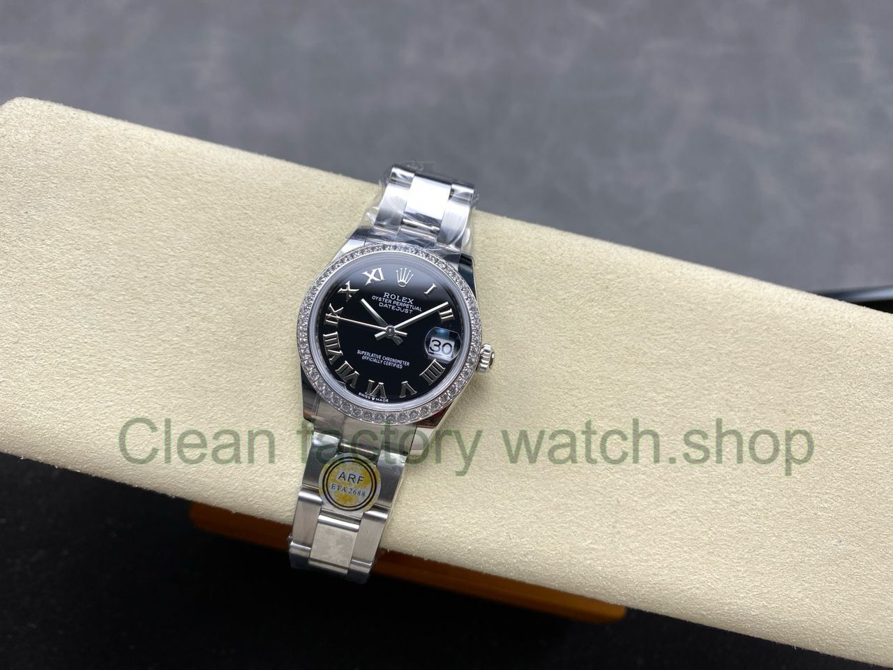 ARF Factory Counterweight Rolex Datejust 278384RBR-0001 31mm Diamond Bezel Roman Numerals Black Dial (4) ARF Factory Counterweight Rolex Datejust 278384RBR-0001 31mm Diamond Bezel Roman Numerals Black Dial (4)