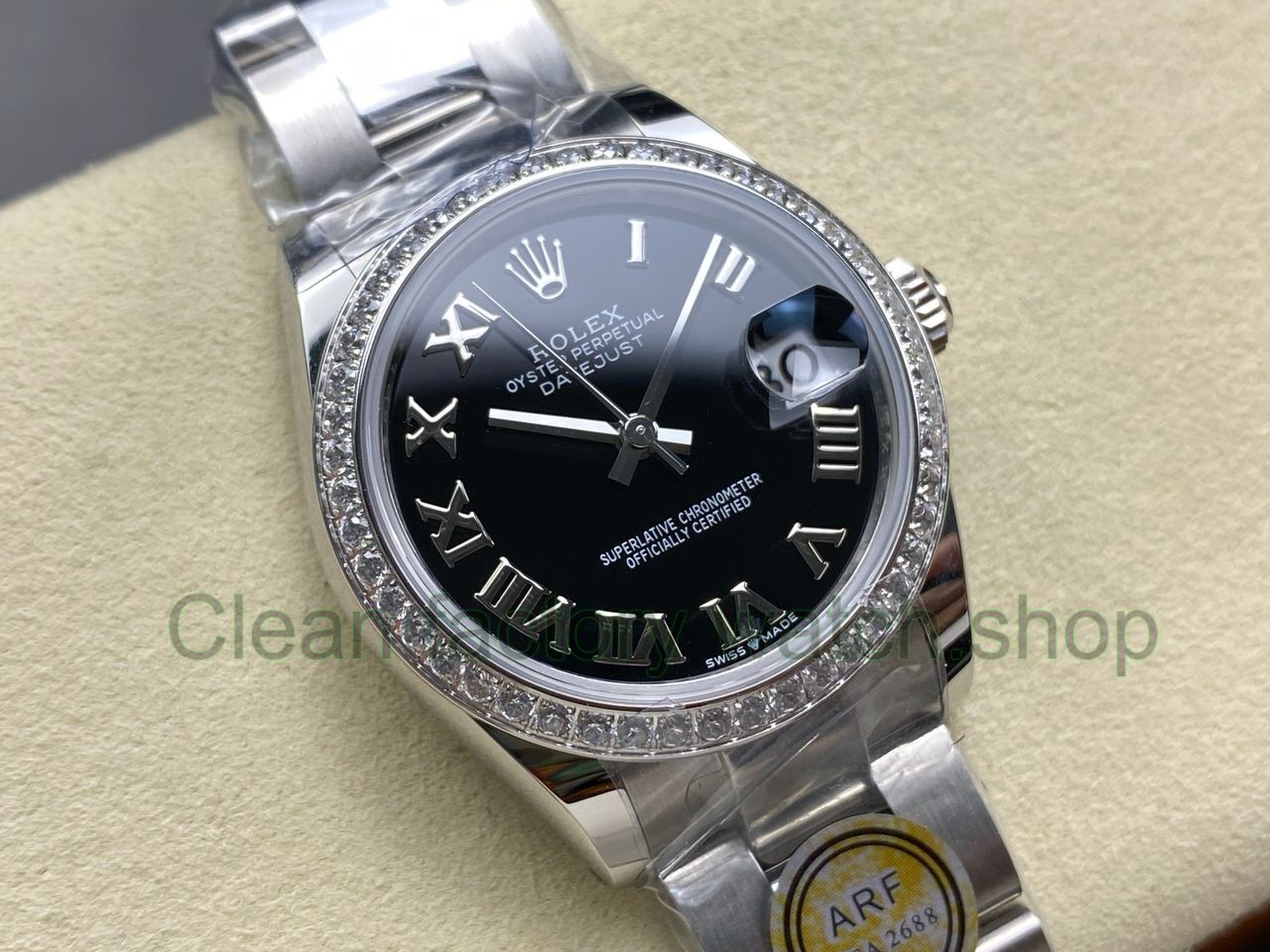 ARF Factory Counterweight Rolex Datejust 278384RBR-0001 31mm Diamond Bezel Roman Numerals Black Dial (8) ARF Factory Counterweight Rolex Datejust 278384RBR-0001 31mm Diamond Bezel Roman Numerals Black Dial (8)