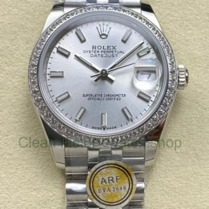 ARF Factory Counterweight Rolex Datejust 278384RBR 0016 31mm Diamond Bezel Silver Dial 1 Clean Factory Watch