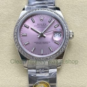 ARF Factory Counterweight Rolex Datejust 278384RBR 0017 31mm Diamond Bezel Pink Dial 7 Clean Factory Watch