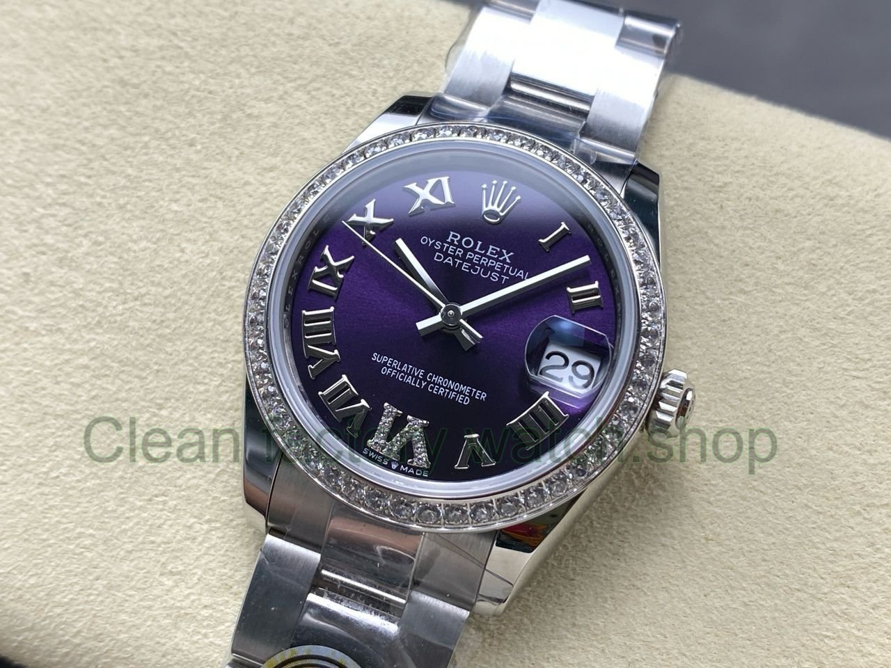 ARF Factory Counterweight Rolex Datejust 278384RBR-0029 31mm Diamond Bezel Roman VI Purple Dial (8) ARF Factory Counterweight Rolex Datejust 278384RBR-0029 31mm Diamond Bezel Roman VI Purple Dial (8)