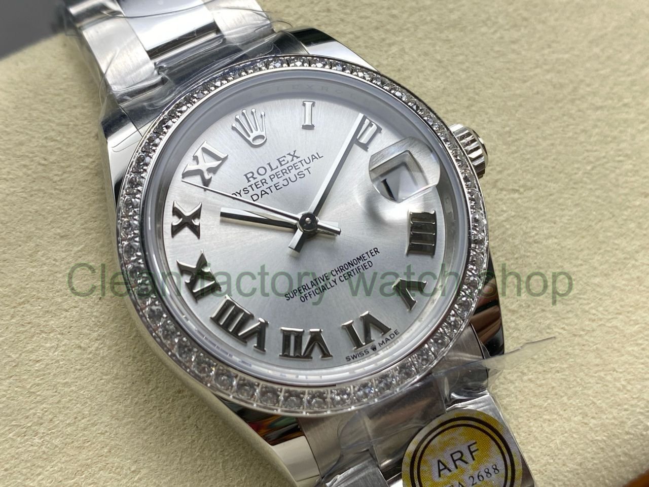 ARF Factory Counterweight Rolex Datejust 278384RBR 31mm Diamond Bezel Roman Numerals Silver Dial (10) ARF Factory Counterweight Rolex Datejust 278384RBR 31mm Diamond Bezel Roman Numerals Silver Dial (10)