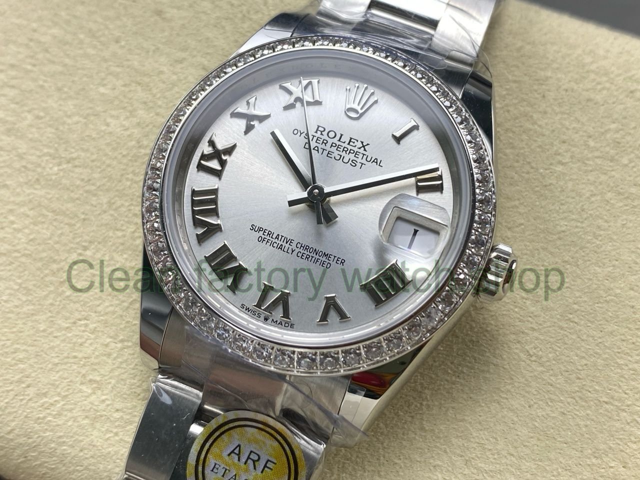 ARF Factory Counterweight Rolex Datejust 278384RBR 31mm Diamond Bezel Roman Numerals Silver Dial (6) ARF Factory Counterweight Rolex Datejust 278384RBR 31mm Diamond Bezel Roman Numerals Silver Dial (6)
