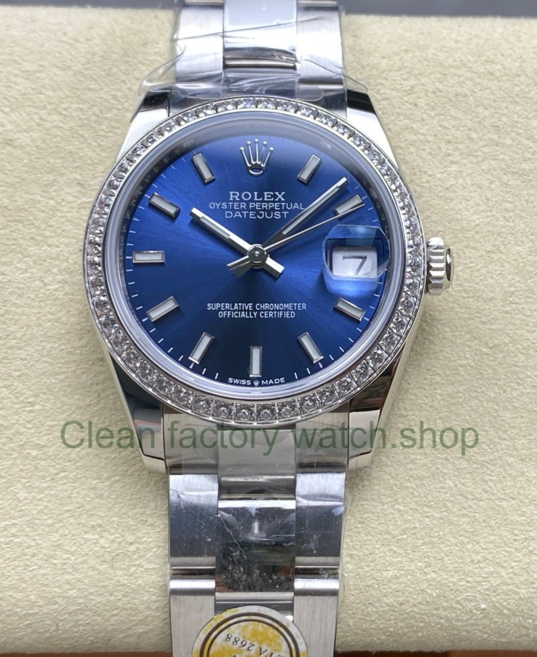 ARF Factory Counterweight Rolex Datejust Oyster 278384RBR 31mm Diamond Bezel Blue Dial 1 ARF Factory Counterweight Rolex Datejust Oyster 278384RBR 31mm Diamond Bezel Blue Dial 12 Clean Factory Watch