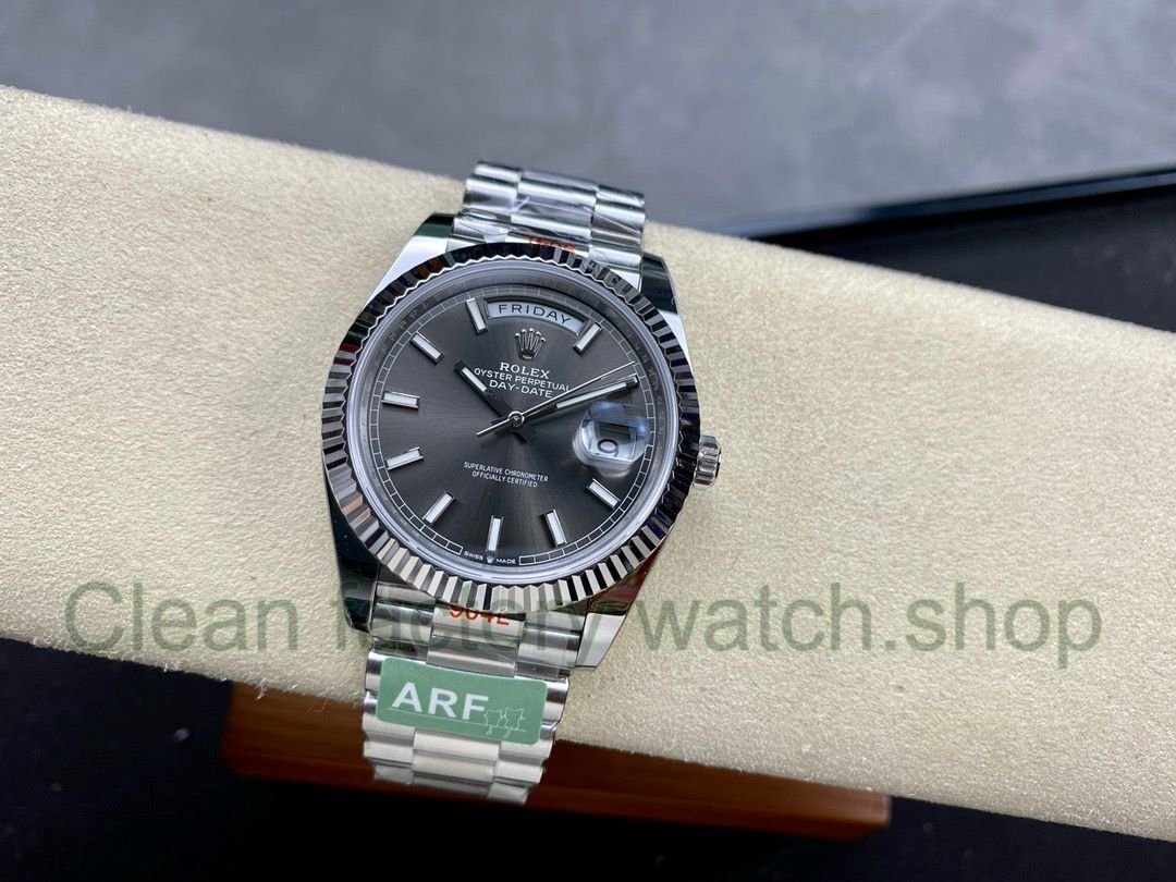 ARF Factory Counterweight Rolex Day-Date 228239-0060 40mm White Gold Grey Dial (4) ARF Factory Counterweight Rolex Day-Date 228239-0060 40mm White Gold Grey Dial (4)