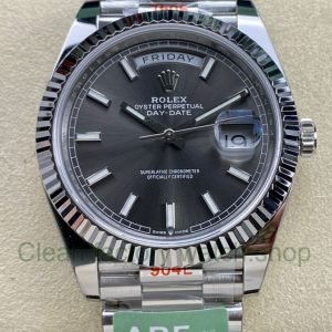ARF Factory Counterweight Rolex Day Date 228239 0060 40mm White Gold Grey Dial 5 Clean Factory Watch