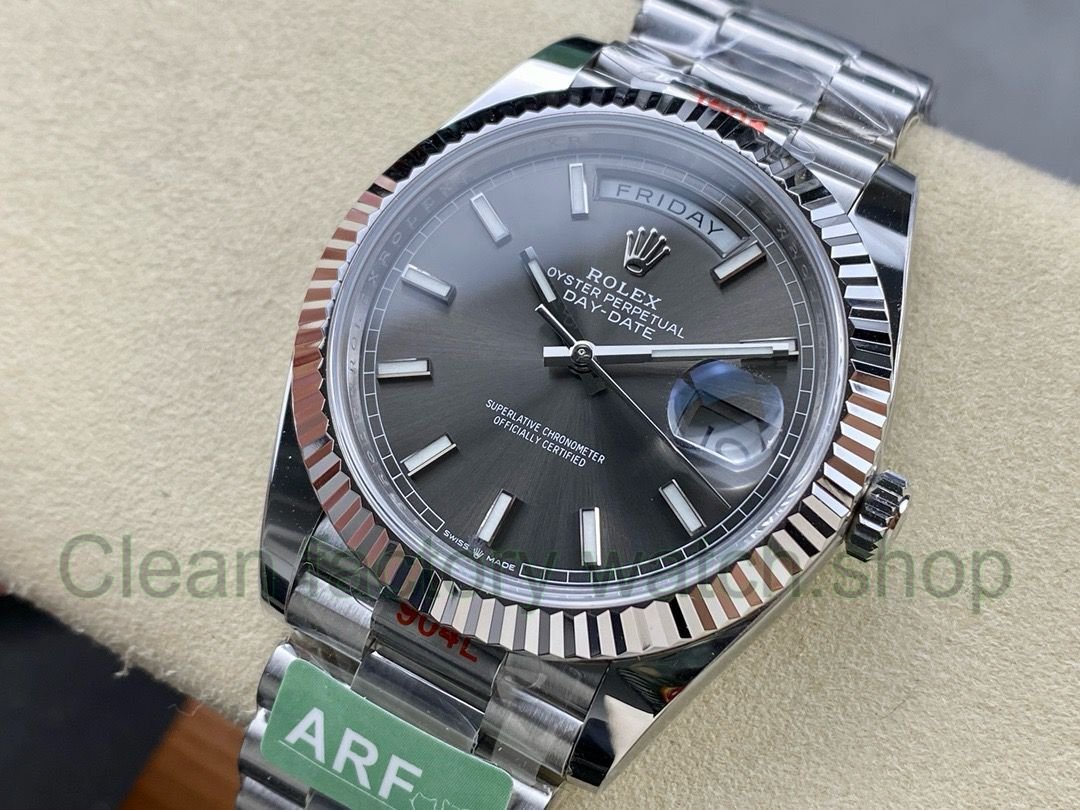 ARF Factory Counterweight Rolex Day-Date 228239-0060 40mm White Gold Grey Dial (6) ARF Factory Counterweight Rolex Day-Date 228239-0060 40mm White Gold Grey Dial (6)