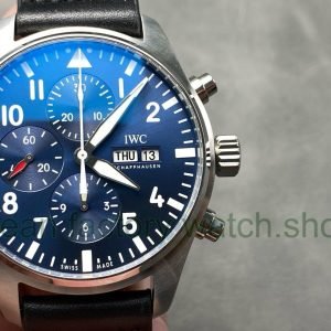 AZ Factory IWC Pilot Chronograph IW37714 41mm Arabic Numerals Blue Dial 15 Clean Factory Watch