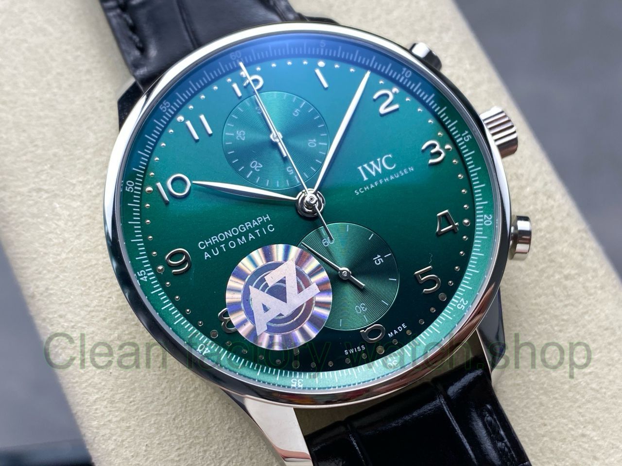AZ Factory IWC Portuguese Chronograph IW371615 41mm Arabic Numerals Green Dial (16) AZ Factory IWC Portuguese Chronograph IW371615 41mm Arabic Numerals Green Dial (16)