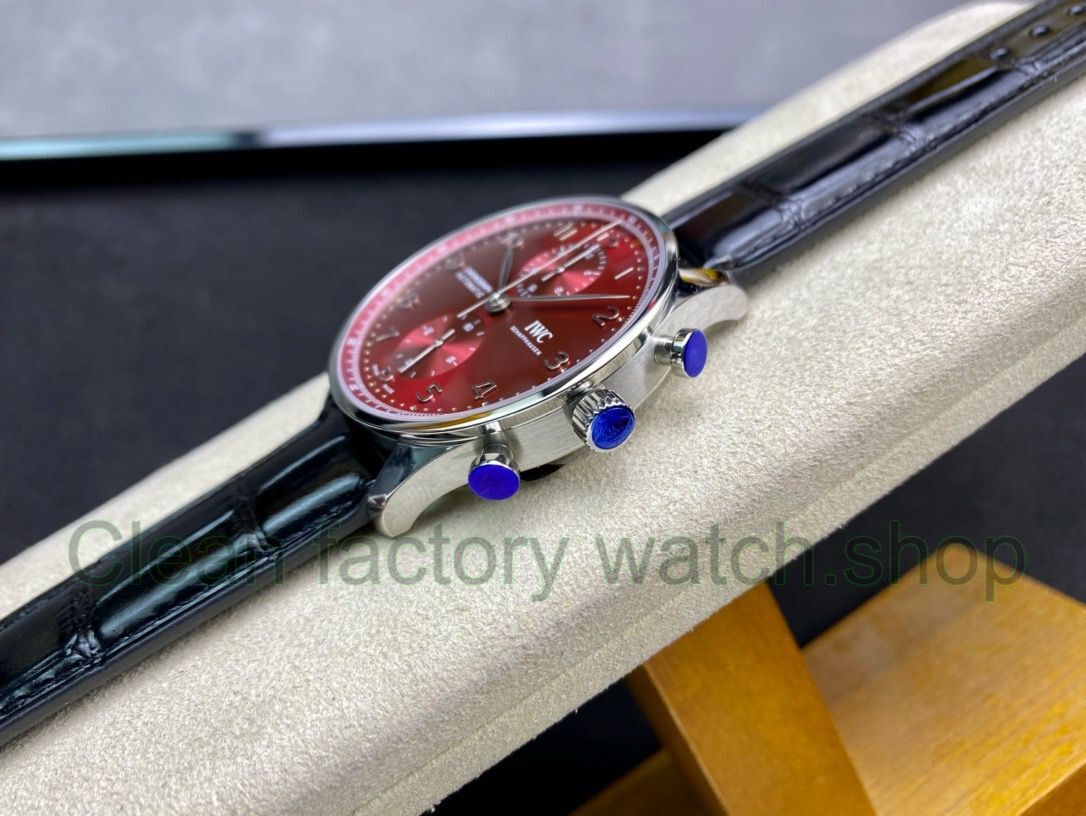 AZ Factory IWC Portuguese Chronograph IW371616 41mm Arabic Numerals Red Dial (6) AZ Factory IWC Portuguese Chronograph IW371616 41mm Arabic Numerals Red Dial (6)