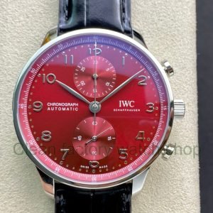 AZ Factory IWC Portuguese Chronograph IW371616 41mm Arabic Numerals Red Dial