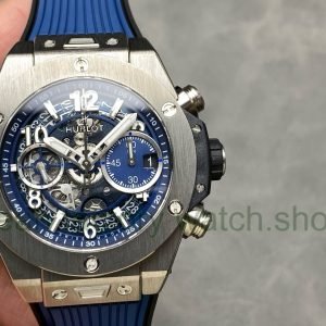 BBF Factory Hublot Big Bang Unico 42mm 421.NX.5170.RX Titanium Blue Rubber Strap Skeletonized Blue Dial 6 BBF Factory Hublot Big Bang Unico 42mm 421.NX .5170.RX Titanium Blue Rubber Strap Skeletonized Blue Dial 1 Clean Factory Watch