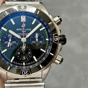 BLS Factory Breitling Chronomat 42mm Full Steel Black Eye Black Dial 5 Clean Factory Watch