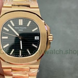 Patek Philippe Modified and customized Nautilus18k gold plated 5711 Black Dial 1 Clean Factory Watch