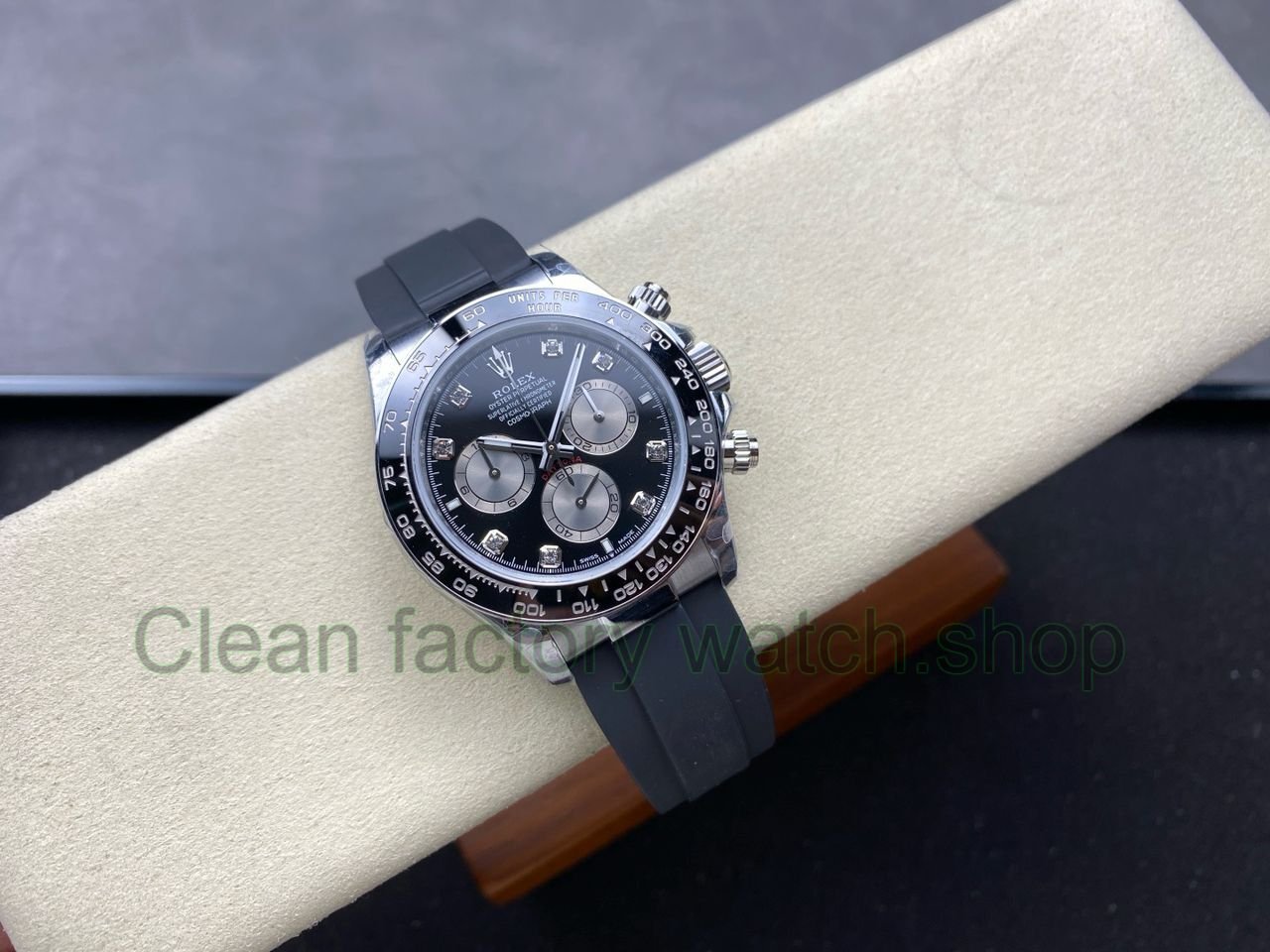 QF Factory Counterweight Rolex Daytona 126519LN-0004 40mm White Gold Rubber Oysterflex Diamond Black Dial (1) QF Factory Counterweight Rolex Daytona 126519LN-0004 40mm White Gold Rubber Oysterflex Diamond Black Dial (1)