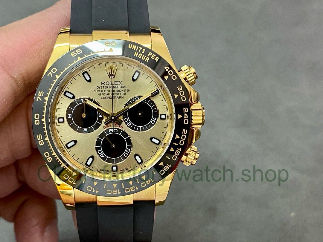 Rolex Daytona 116518 Modified and customized 18k gold-plated Gold Dial 1 Rolex Daytona 116518 Modified and customized 18k gold plated Gold Dial 15 Clean Factory Watch