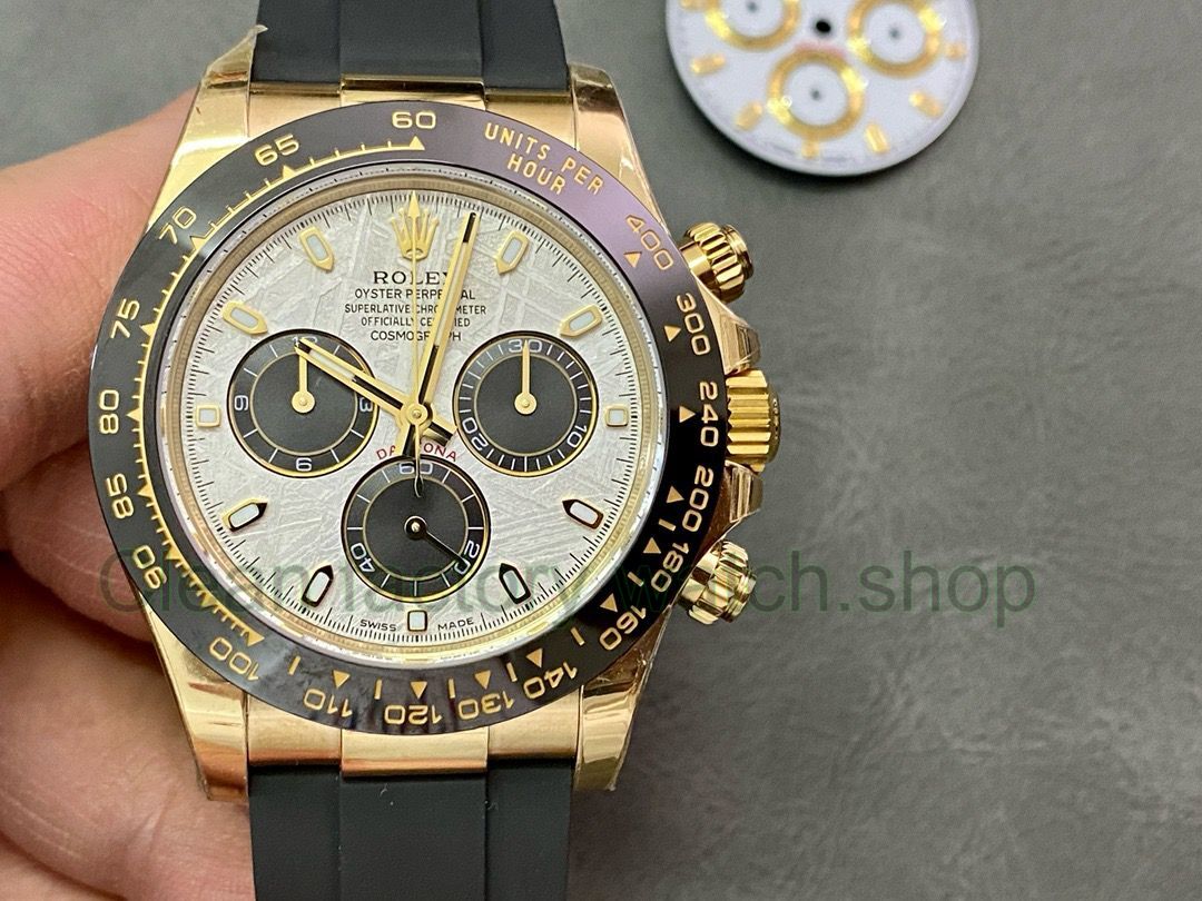 Rolex Daytona 116518 Modified and customized 18k gold plated Gold Meteorite Dial 1 Clean Factory Watch