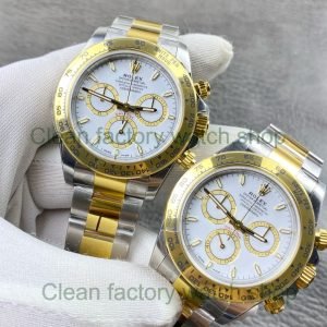 VS Factory Counterweight Rolex Daytona 126503-0001 40mm Half Yellow Gold White Dial 4 VS Factory Counterweight Rolex Daytona 126503 0001 40mm Half Yellow Gold White Dial 1 Clean Factory Watch