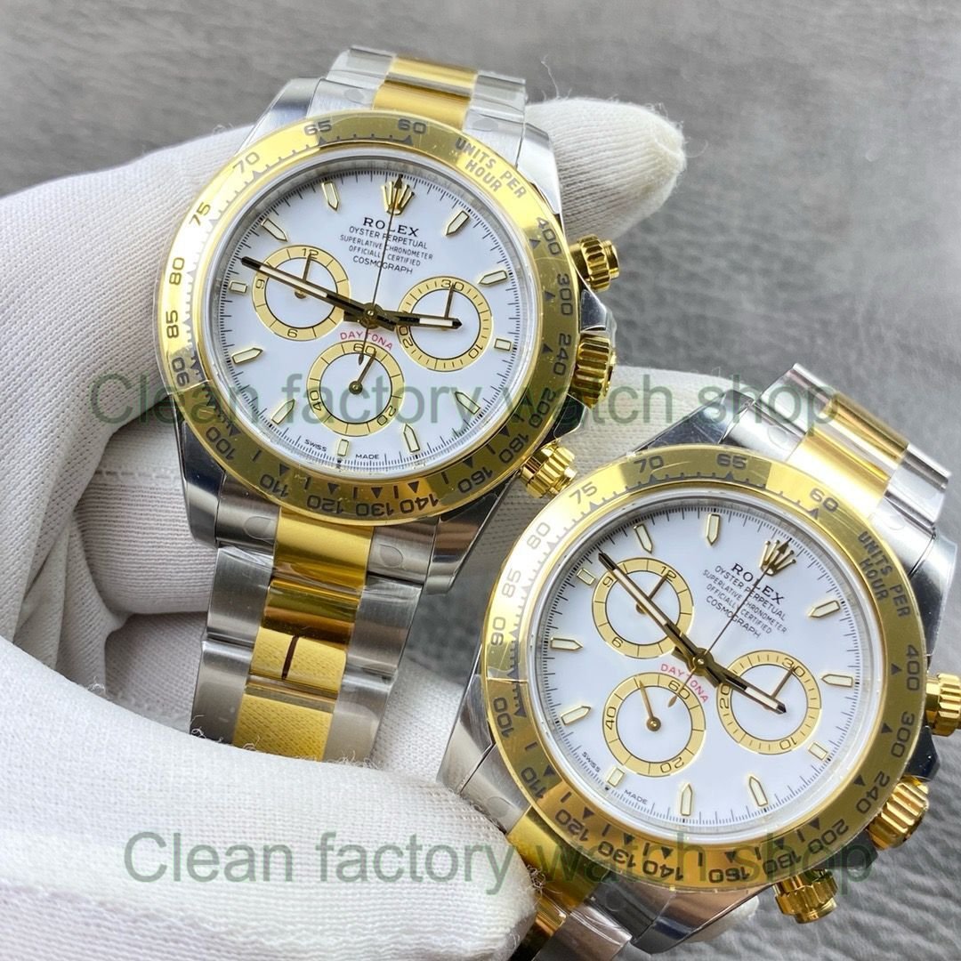 VS Factory Counterweight Rolex Daytona 126503-0001 40mm Half Yellow Gold White Dial 1 VS Factory Counterweight Rolex Daytona 126503 0001 40mm Half Yellow Gold White Dial 1 Clean Factory Watch