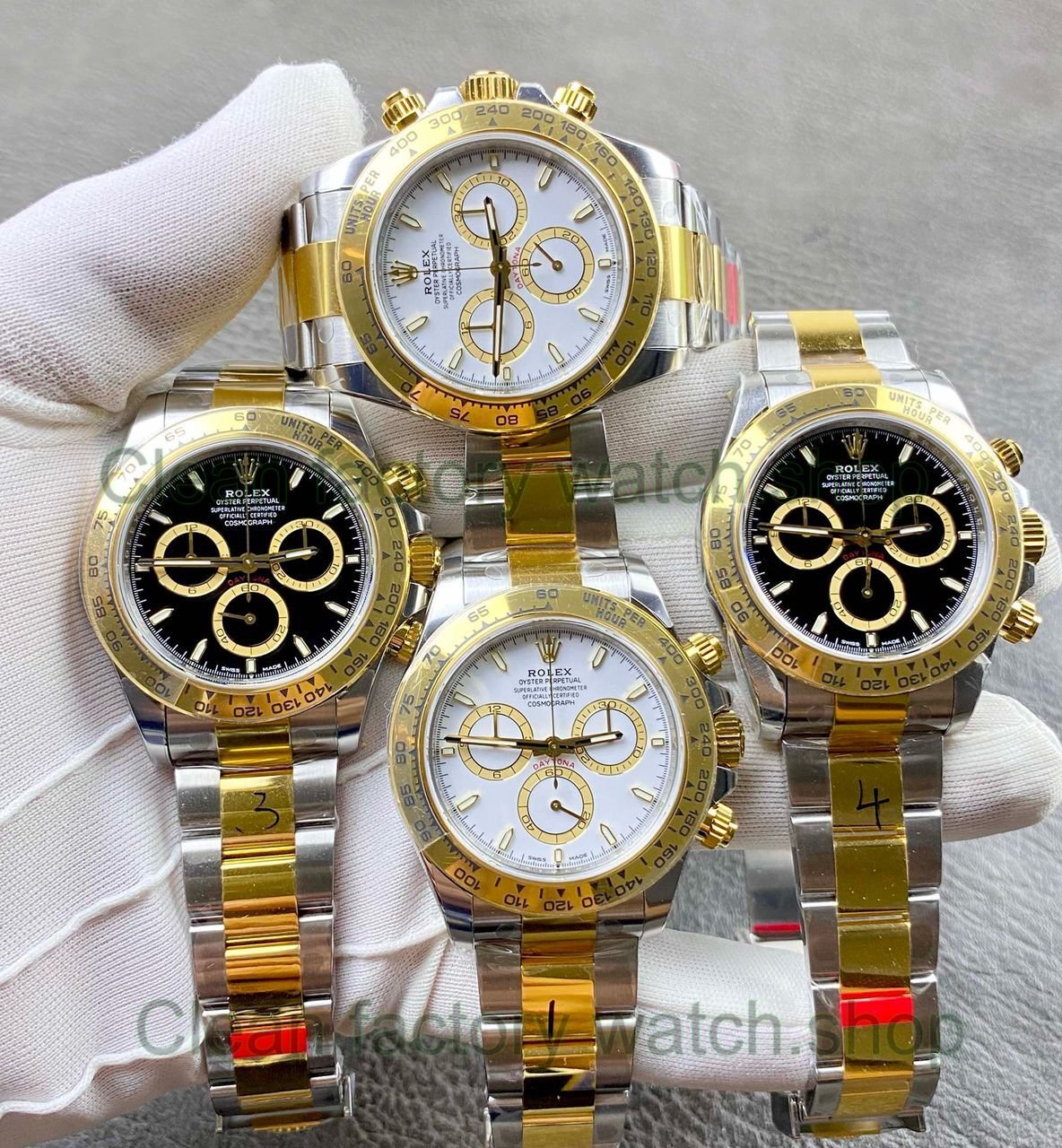 VS Factory Counterweight Rolex Daytona 126503-0001 40mm Half Yellow Gold White Dial (7) VS Factory Counterweight Rolex Daytona 126503-0001 40mm Half Yellow Gold White Dial (7)