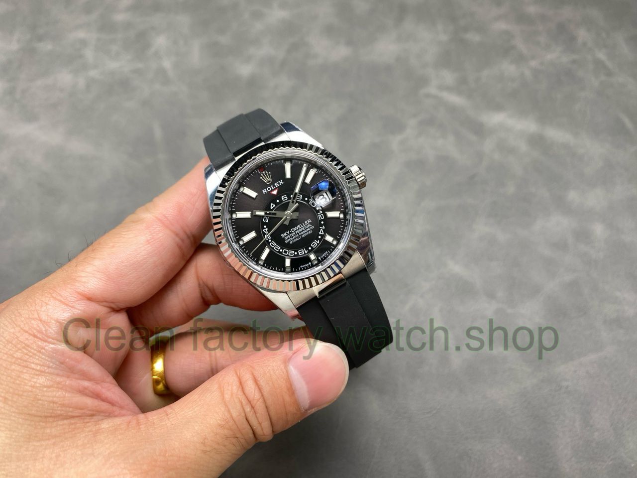 ZF Factory CounterWeight Rolex Sky-Dweller 336239-0002 42mm White Gold OysterFlex Black Dial (20) ZF Factory CounterWeight Rolex Sky-Dweller 336239-0002 42mm White Gold OysterFlex Black Dial (20)