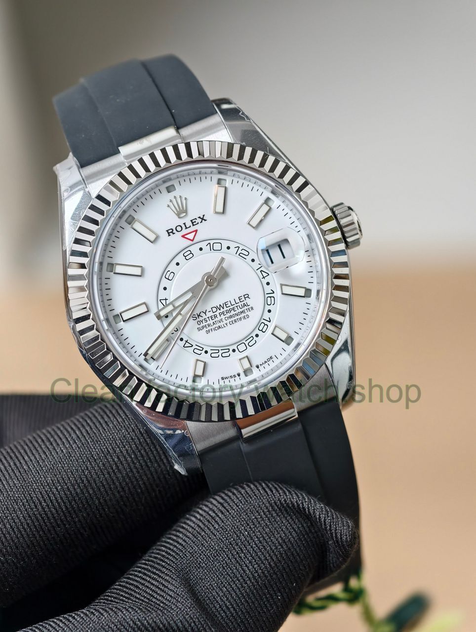 ZF Factory CounterWeight Rolex Sky-Dweller 336239-0003 42mm White Gold OysterFlex White Dial (1) ZF Factory CounterWeight Rolex Sky-Dweller 336239-0003 42mm White Gold OysterFlex White Dial (1)