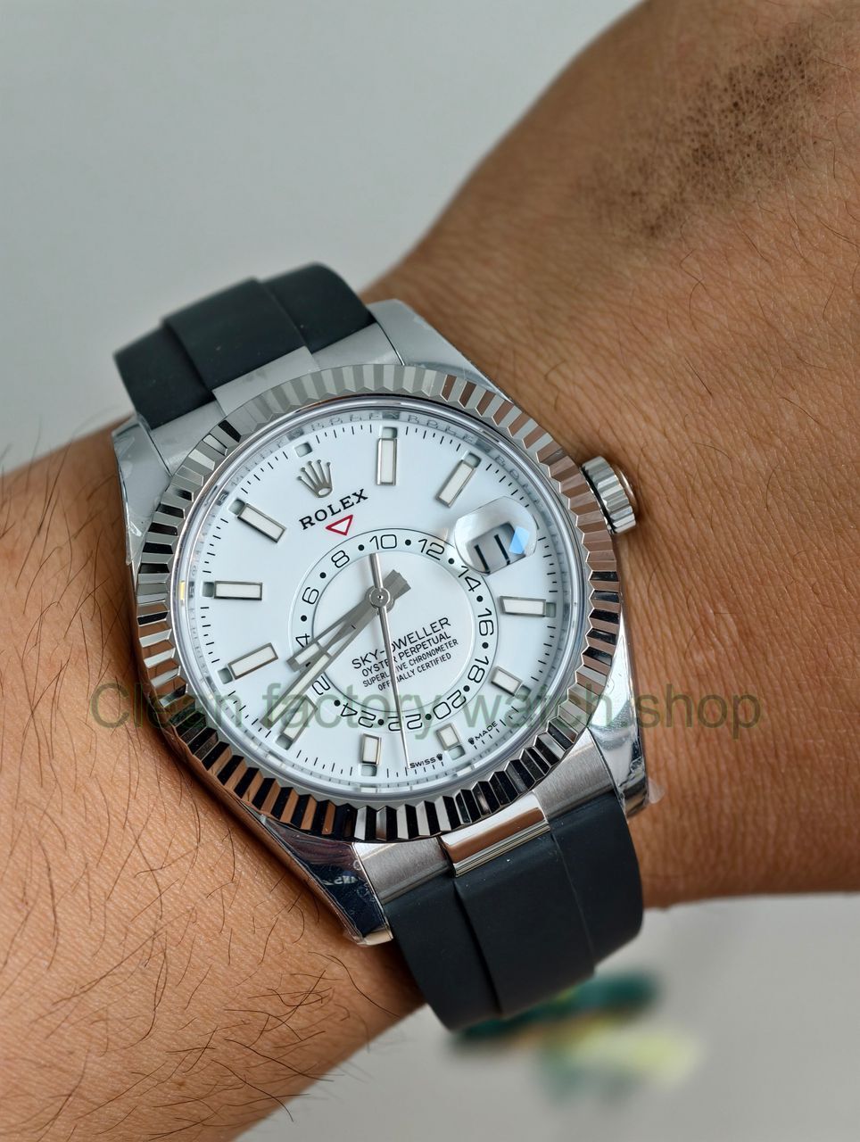 ZF Factory CounterWeight Rolex Sky-Dweller 336239-0003 42mm White Gold OysterFlex White Dial (5) ZF Factory CounterWeight Rolex Sky-Dweller 336239-0003 42mm White Gold OysterFlex White Dial (5)