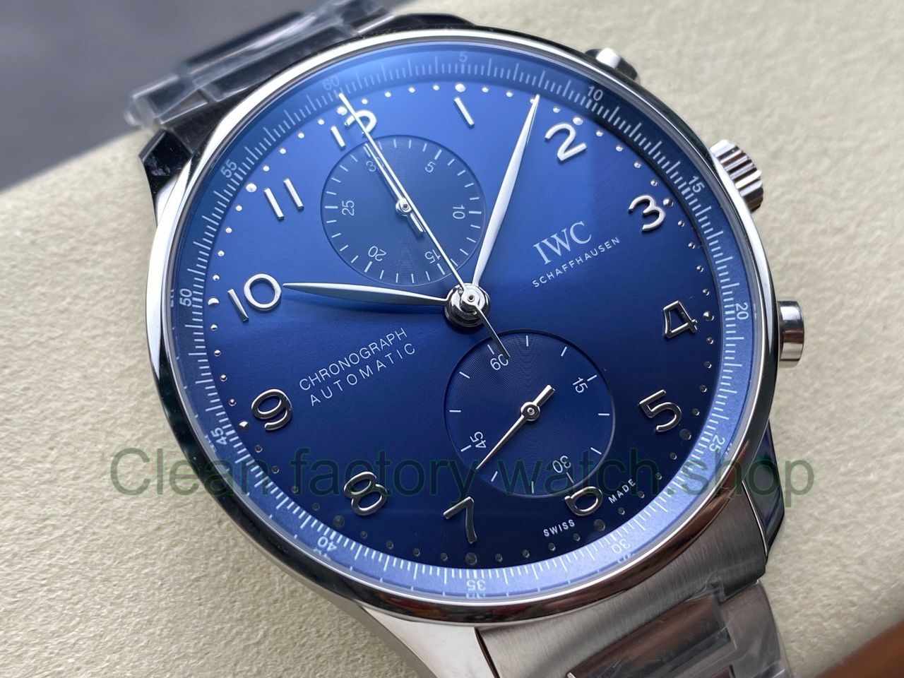 ZF Factory IWC Portuguese Chronograph IW371606 41mm Steel Blue Dial (17) ZF Factory IWC Portuguese Chronograph IW371606 41mm Steel Blue Dial (17)