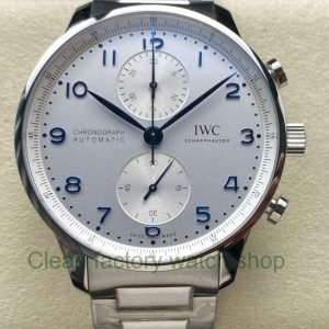 ZF Factory IWC Portuguese Chronograph IW371617 41mm Steel Silver Dial 18 ZF Factory IWC Portuguese Chronograph IW371617 41mm Steel Silver Dial 14 Clean Factory Watch