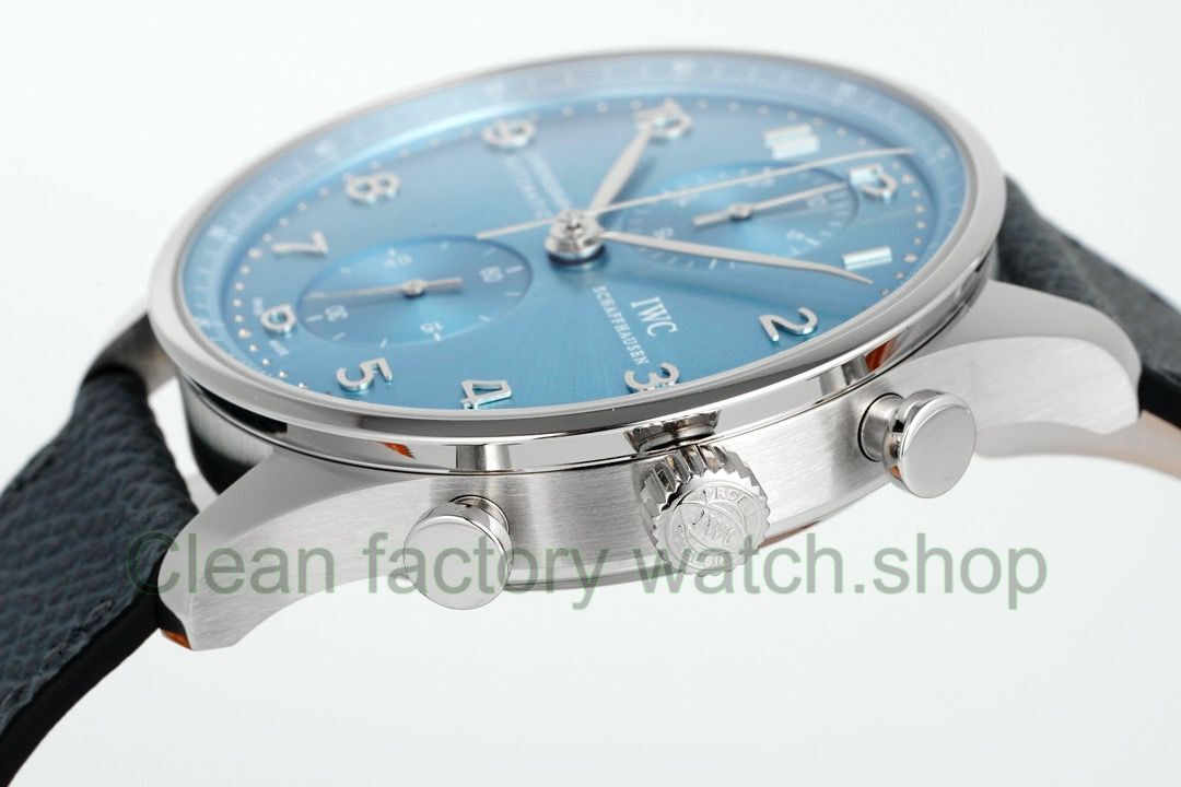 ZF Factory IWC Portuguese Chronograph IW371626 41mm White Gold Ice Blue Dial (11) ZF Factory IWC Portuguese Chronograph IW371626 41mm White Gold Ice Blue Dial (11)