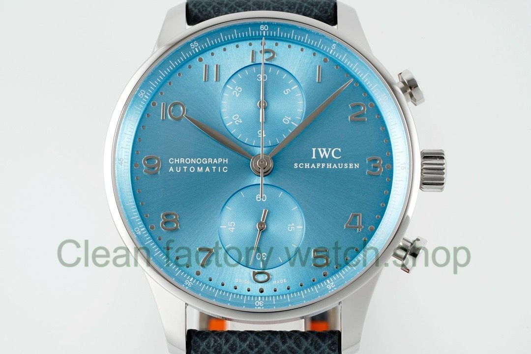 ZF Factory IWC Portuguese Chronograph IW371626 41mm White Gold Ice Blue Dial (15) ZF Factory IWC Portuguese Chronograph IW371626 41mm White Gold Ice Blue Dial (15)