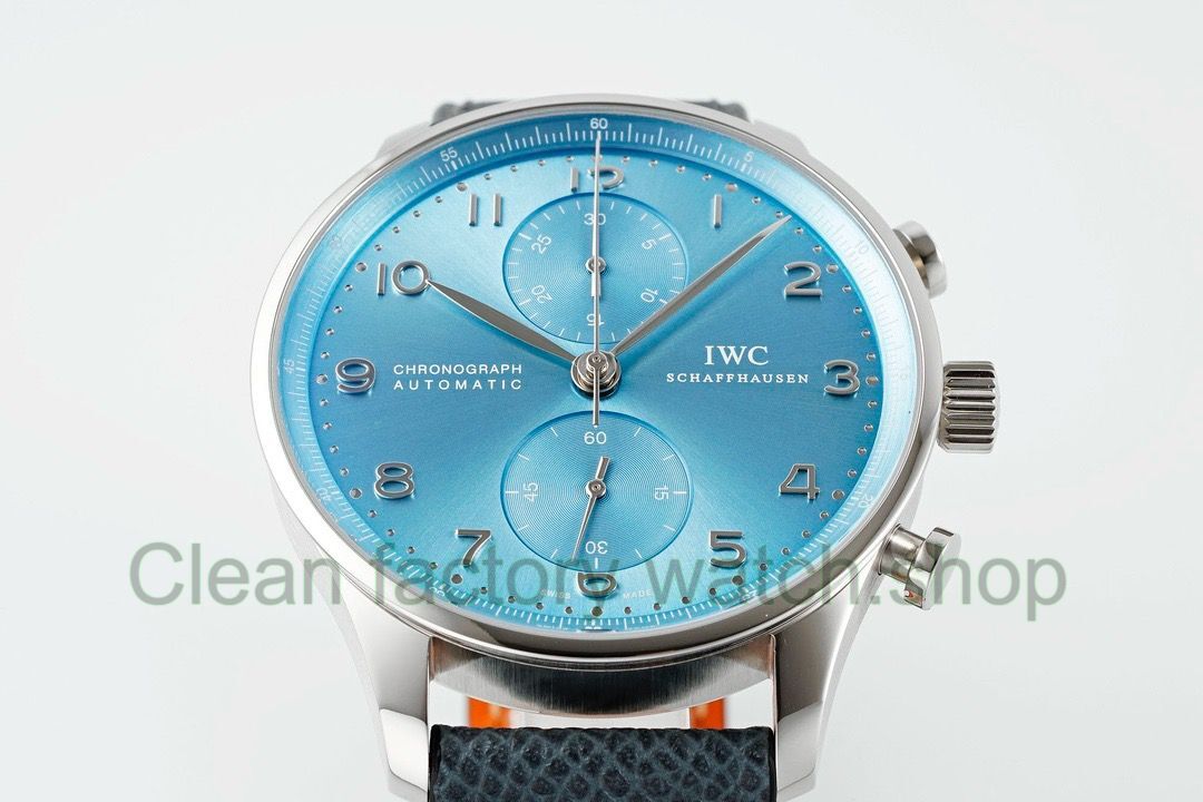 ZF Factory IWC Portuguese Chronograph IW371626 41mm White Gold Ice Blue Dial (17) ZF Factory IWC Portuguese Chronograph IW371626 41mm White Gold Ice Blue Dial (17)