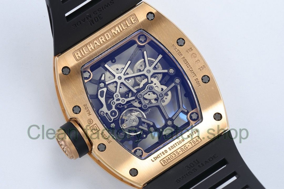 ZF Factory Richard Mille RM035 Rose Gold Rubber Strap Skeletonized Dial (11) ZF Factory Richard Mille RM035 Rose Gold Rubber Strap Skeletonized Dial (11)