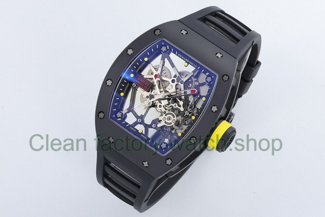 ZF Factory Richard Mille RM035 Titanium Rose Gold Black Rubber Strap Skeletonized Dial (1) ZF Factory Richard Mille RM035 Titanium Rose Gold Black Rubber Strap Skeletonized Dial (1)