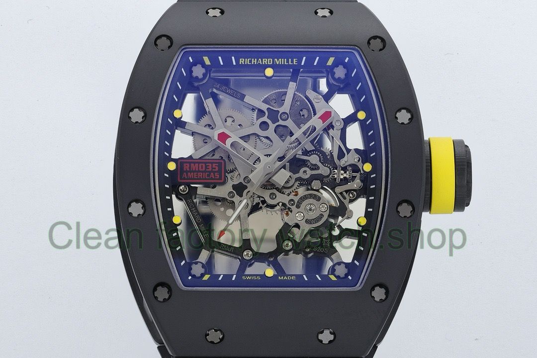 ZF Factory Richard Mille RM035 Titanium Rose Gold Black Rubber Strap Skeletonized Dial (15) ZF Factory Richard Mille RM035 Titanium Rose Gold Black Rubber Strap Skeletonized Dial (15)