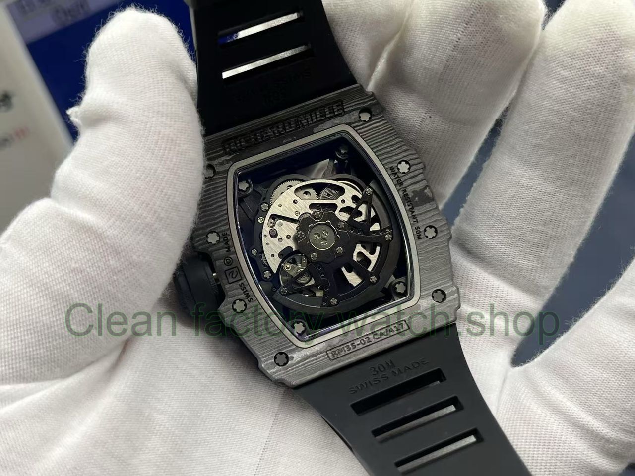 ZF Factory Richard Mille RM35-02 Black Carbon Fiber Black Rubber Strap Black Skeletonized Dial (13) ZF Factory Richard Mille RM35-02 Black Carbon Fiber Black Rubber Strap Black Skeletonized Dial (13)