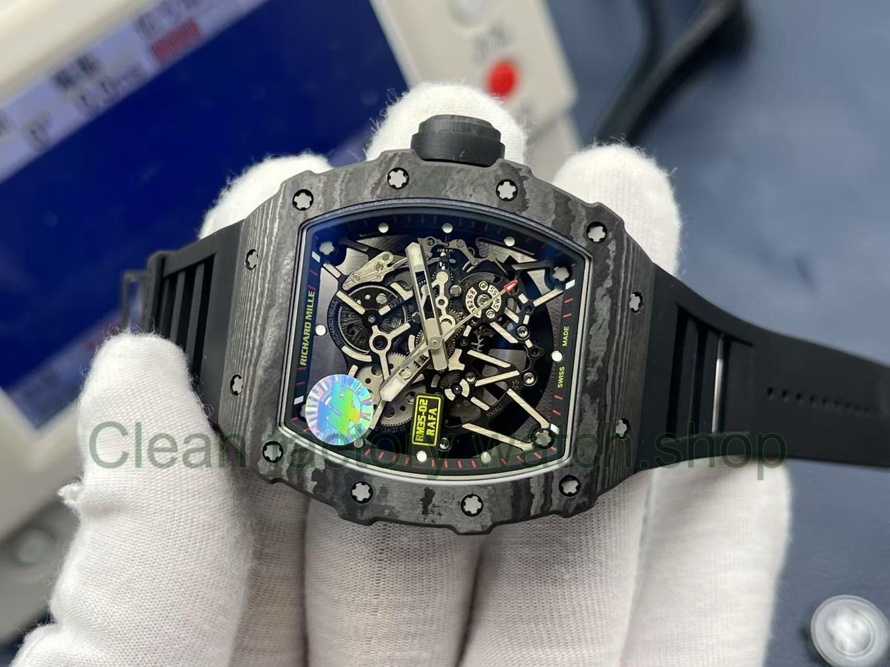 ZF Factory Richard Mille RM35-02 Black Carbon Fiber Black Rubber Strap Black Skeletonized Dial (18) ZF Factory Richard Mille RM35-02 Black Carbon Fiber Black Rubber Strap Black Skeletonized Dial (18)