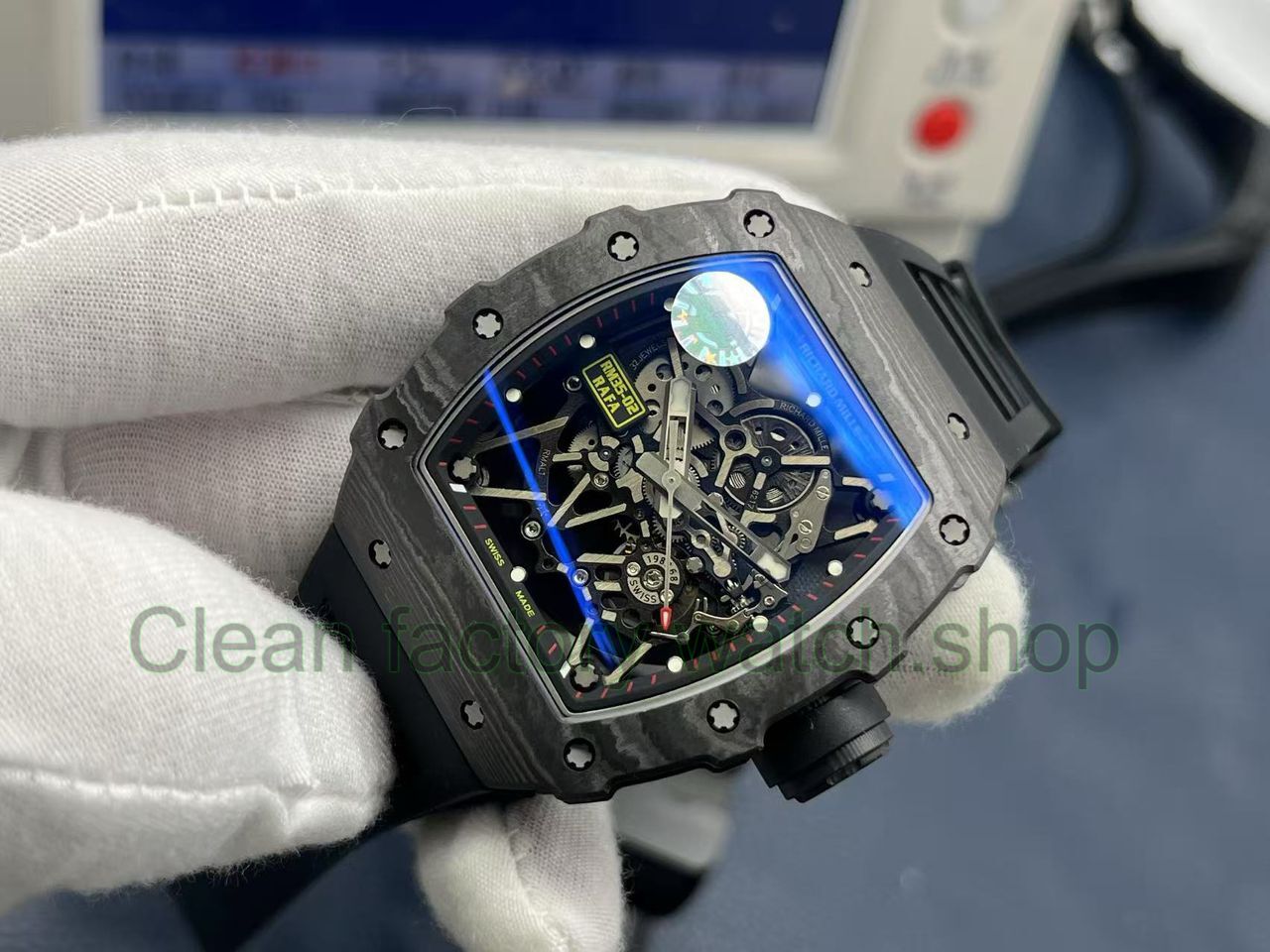 ZF Factory Richard Mille RM35-02 Black Carbon Fiber Black Rubber Strap Black Skeletonized Dial (19) ZF Factory Richard Mille RM35-02 Black Carbon Fiber Black Rubber Strap Black Skeletonized Dial (19)