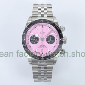 ZF Factory Tudor Black Bay Chrono 79360N 0019 41mm Jubilee Pink Dial 2 Clean Factory Watch
