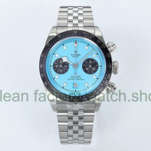 ZF Factory Tudor Black Bay Chrono 79360N 0024 41mm Jubilee Turquoise Dial 5 Clean Factory Watch