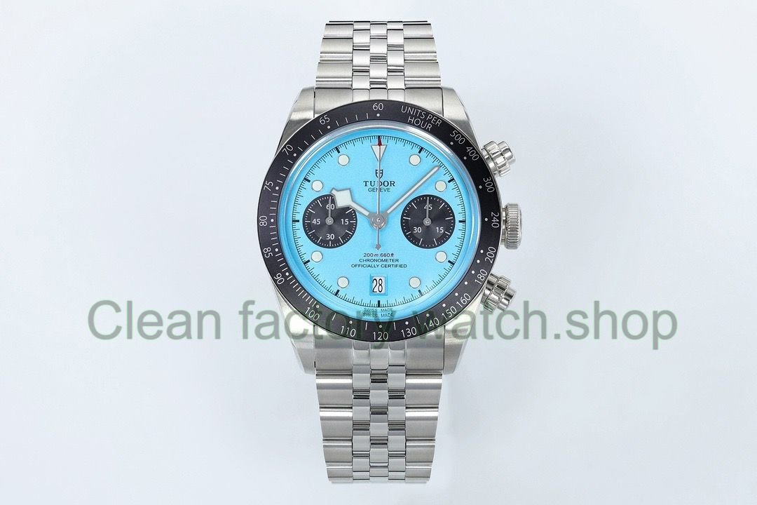ZF Factory Tudor Black Bay Chrono 79360N 0024 41mm Jubilee Turquoise Dial 5 Clean Factory Watch