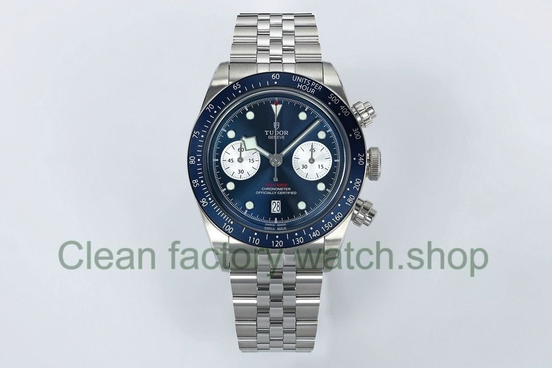 ZF Factory Tudor Heritage Black Bay Chrono 79360B 0002 41mm Jubilee Blue Dial 1 Clean Factory Watch