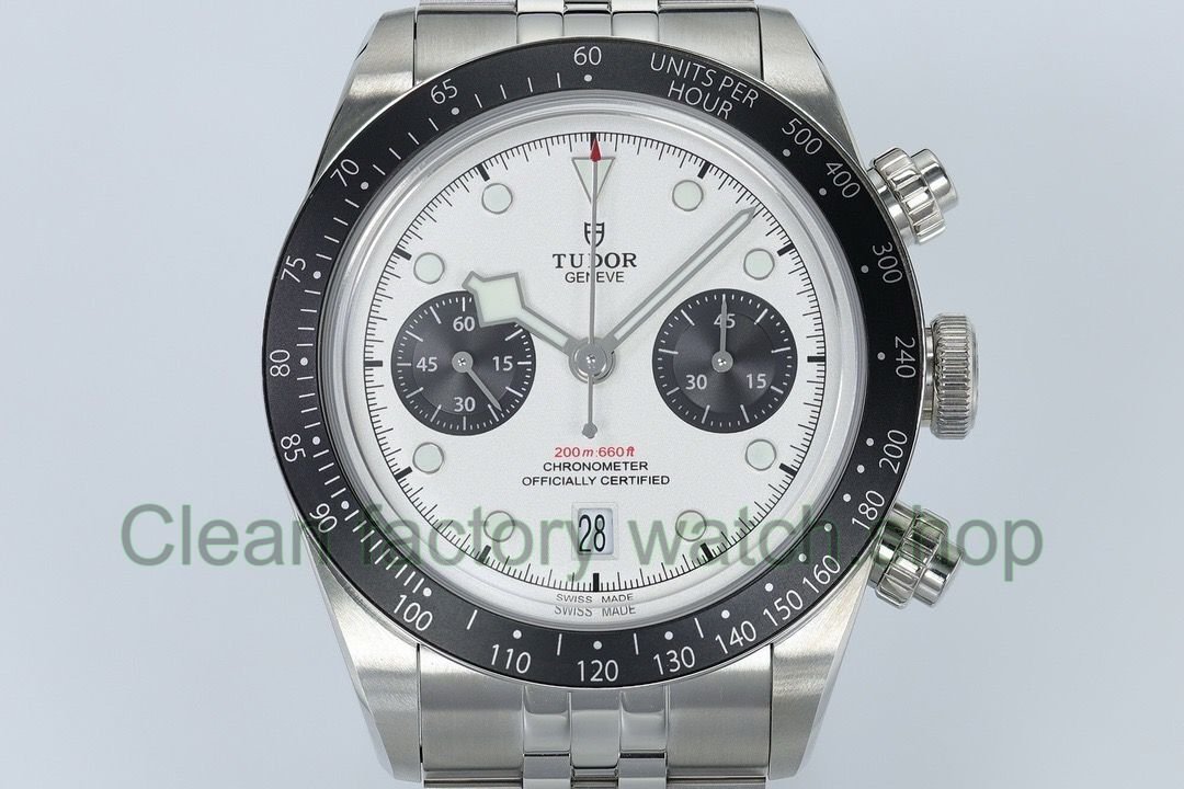 ZF Factory Tudor Panda Black Bay Chrono 79360N-0002 41mm Jubilee White Dial (1) ZF Factory Tudor Panda Black Bay Chrono 79360N-0002 41mm Jubilee White Dial (1)