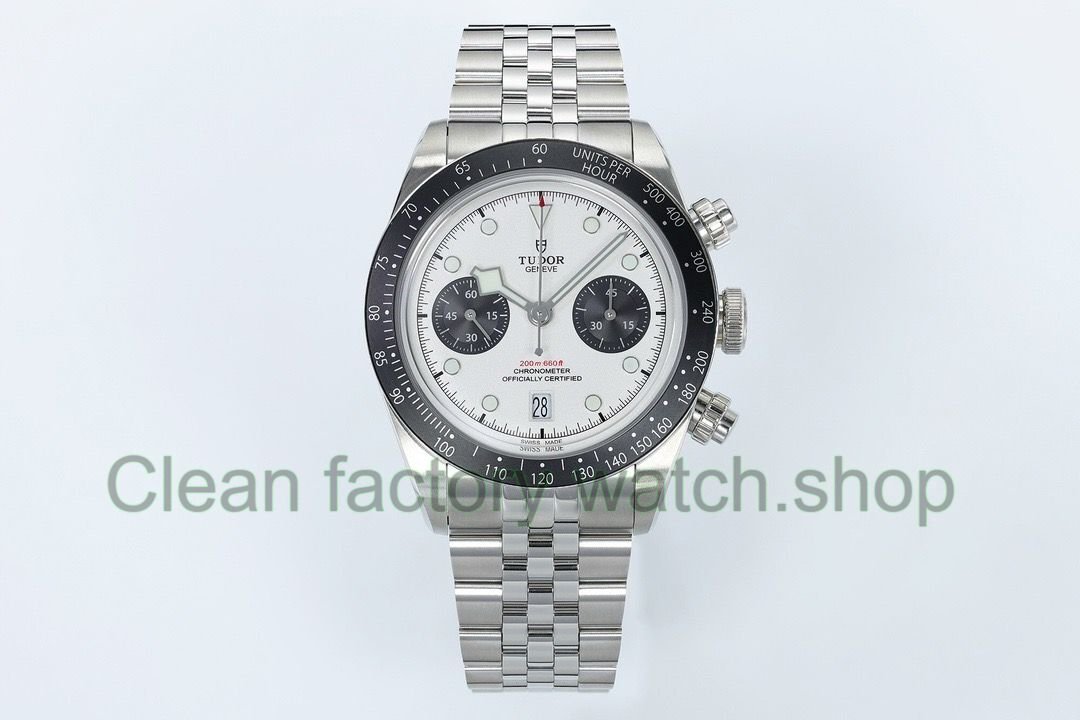 ZF Factory Tudor Panda Black Bay Chrono 79360N-0002 41mm Jubilee White Dial 1 ZF Factory Tudor Panda Black Bay Chrono 79360N 0002 41mm Jubilee White Dial 18 Clean Factory Watch