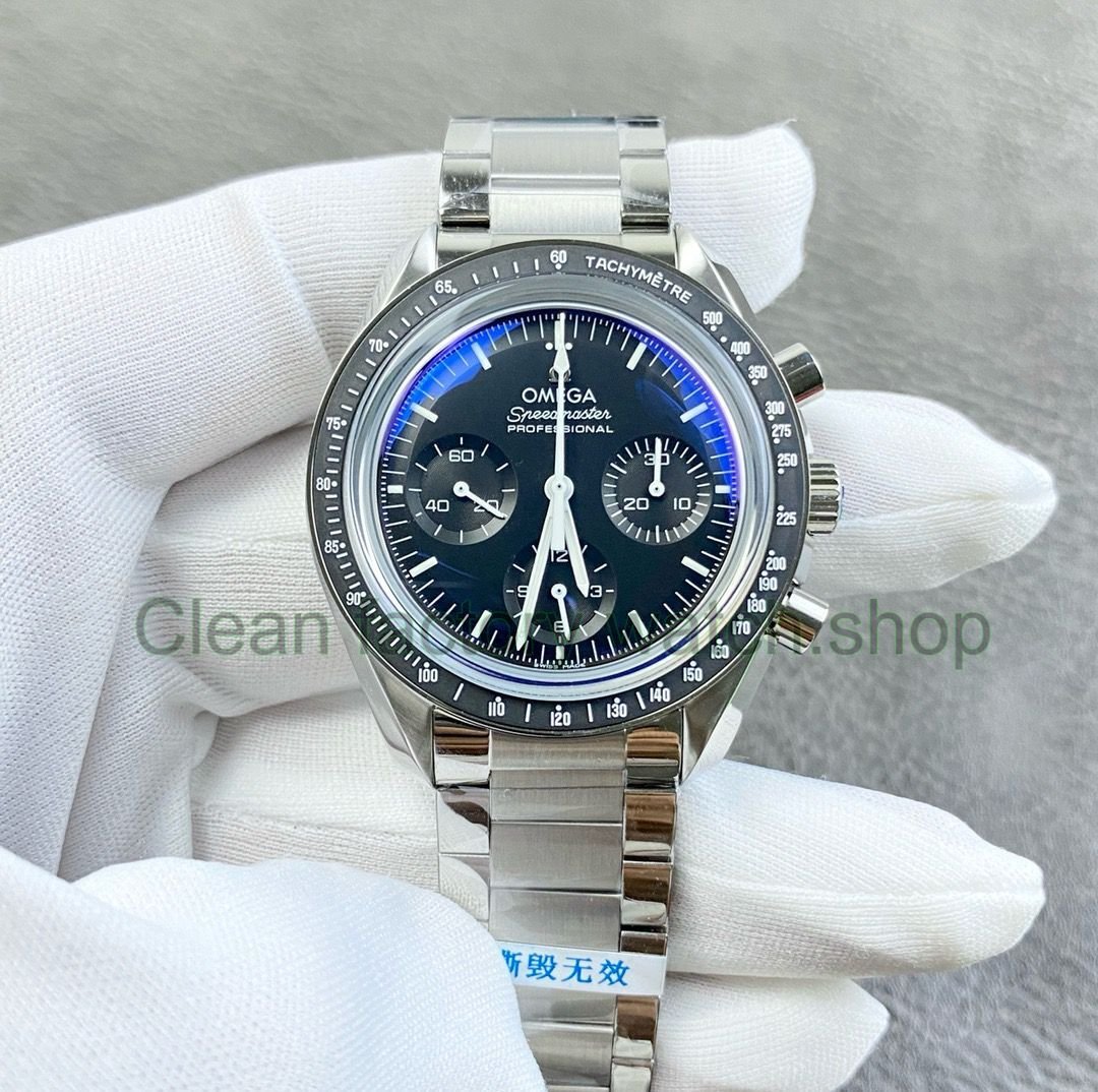 BBT Factory Omega Speedmaster Professional Moonwatch 310.30.42.50.01.002 42mm Full Steel Black 2 Clean Factory Watch