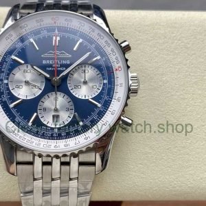 BLS Factory Breitling Navitimer 1 B01 Chronograph 42mm Full Steel Sliver Eye Blue Dial 20 BLS Factory Breitling Navitimer 1 B01 Chronograph 42mm Full Steel Sliver Eye Blue Dial 4 Clean Factory Watch