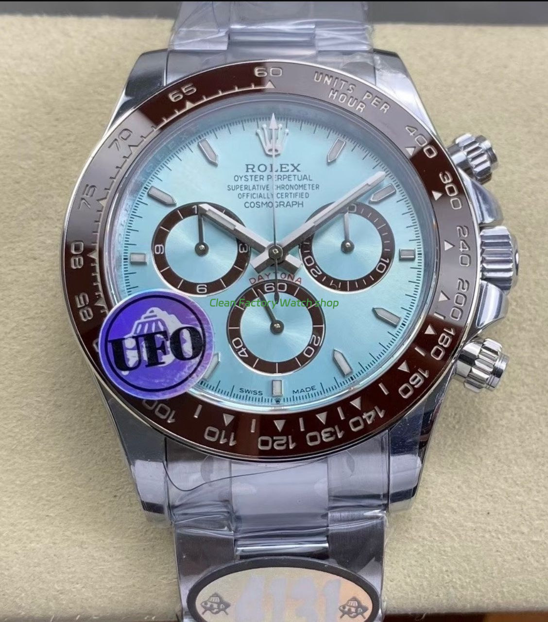 UFO Factory Counterweight Rolex Daytona 126506-0001 40mm Full Platinum Sky Blue Dial 1 UFO Factory Counterweight Rolex Daytona 126506 0001 40mm Full Platinum Sky Blue Dial 10 Clean Factory Watch